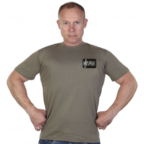 Мужская футболка хаки-олива с термотрансфером Z "Музыканты"