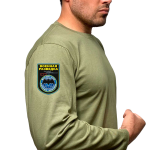 Мужская футболка с длинным рукавом с термоаппликацией Военная разведка