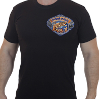 Мужская футболка с вышитым шевроном Лучший рыбак