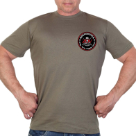 Мужская хлопковая футболка с термотрансфером "Доброволец ZOV