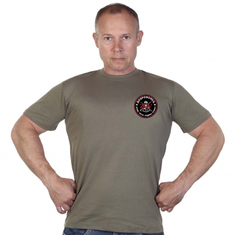 Мужская хлопковая футболка с термотрансфером Доброволец ZOV