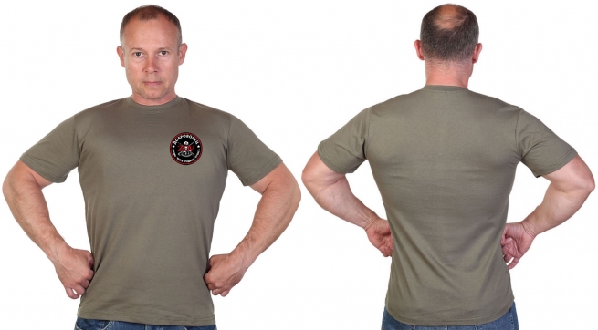 Мужская хлопковая футболка с термотрансфером Доброволец ZOV