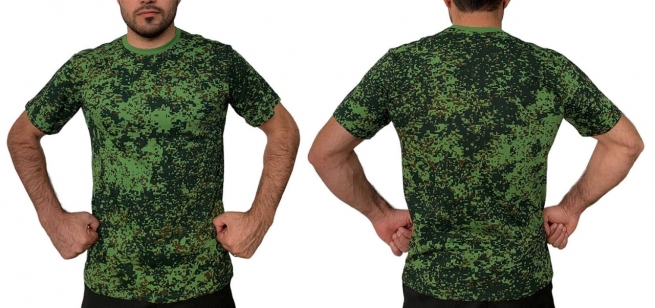 Мужская камуфляжная футболка "Зелёная цифра"