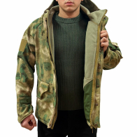 Мужская куртка (флисовая подкладка), защитный камуфляж 
