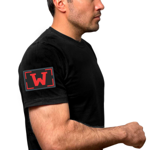 Мужская оригинальная футболка с термотрансфером "W"