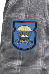 Мужская рубашка с вышитым шевроном 743 отдельный батальон связи 7 ДШД - купить в Военпро
