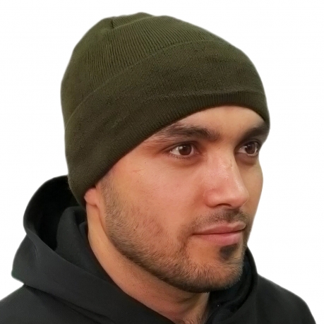 Мужская шапка хаки-олива