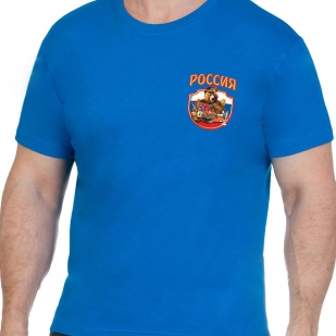 Мужская синяя футболка Россия