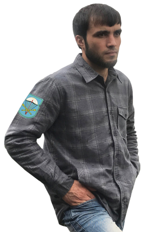 Мужская утепленная рубашка с вышитым шевроном ВДВ 116-й ОПДБ 31 гв. ОДШБр