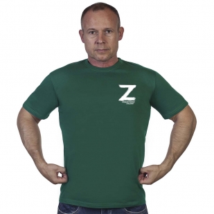 Мужская зеленая футболка с термопринтом «Z»