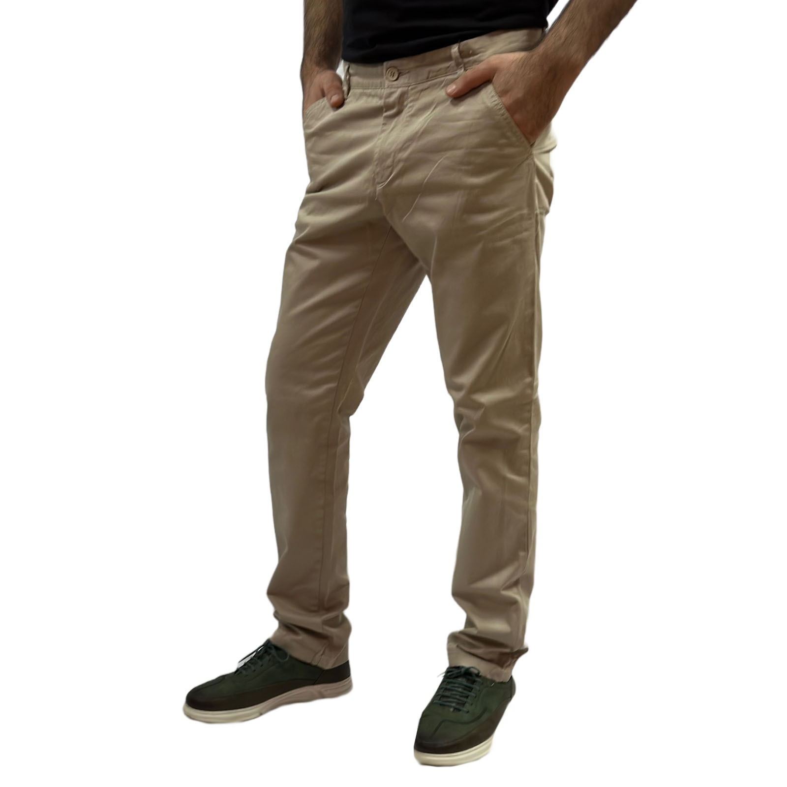 Мужские бежевые брюки от Connor - изготовлены из 98% хлопка с добавлением 2% эластана  №13