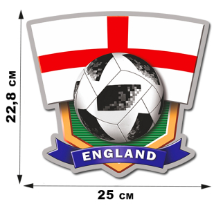 Фанатская виниловая наклейка England (22,7x25см)