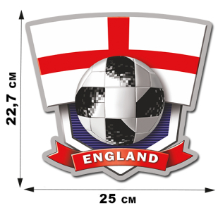 Виниловая наклейка фанату England (22,8x25 см)
