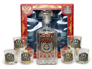 Подарочный набор для алкоголя «Рожден в СССР»