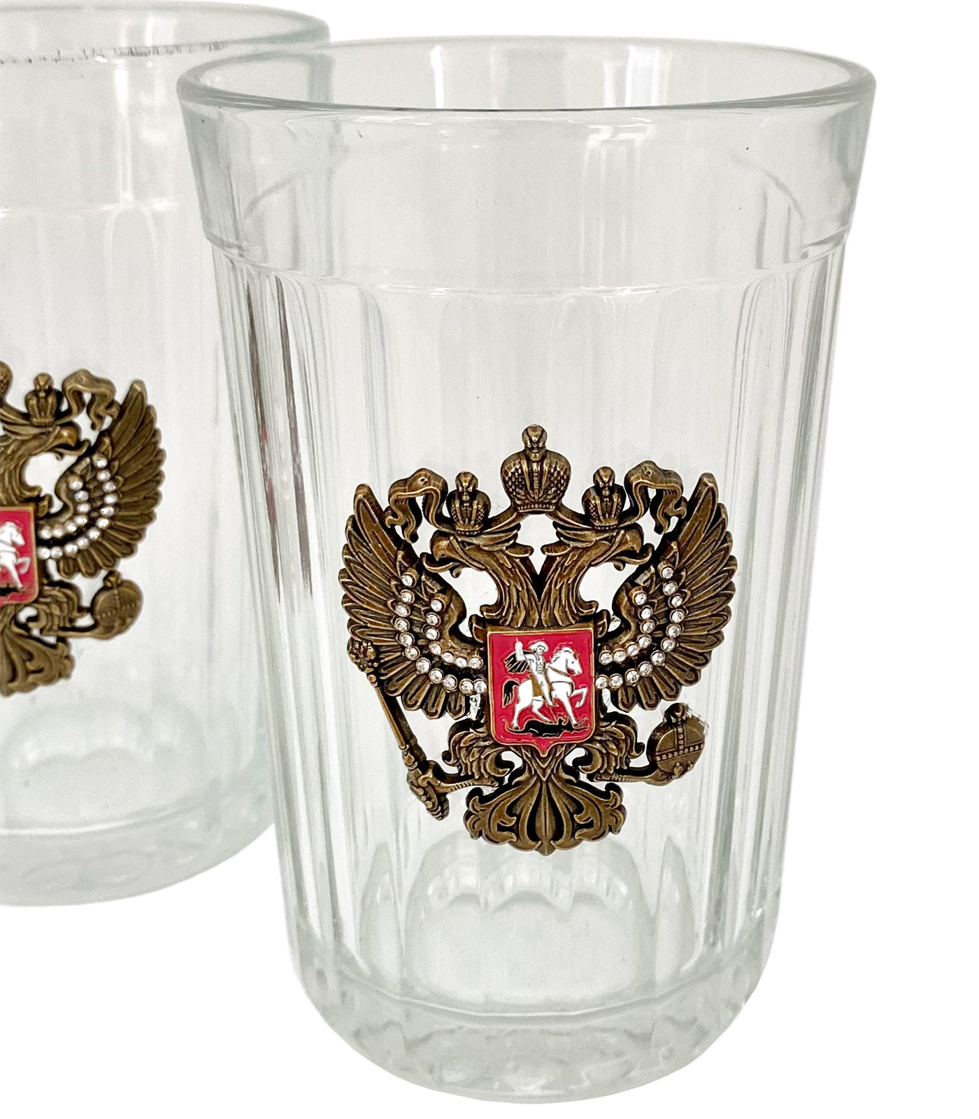 Гранёный стакан с гербом РФ
