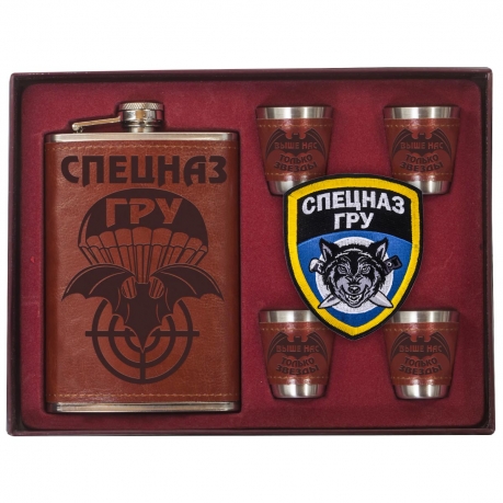 Набор Спецназа ГРУ фляга для алкоголя, стопки, воронка