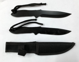 Набор метательных ножей с черным шнуром