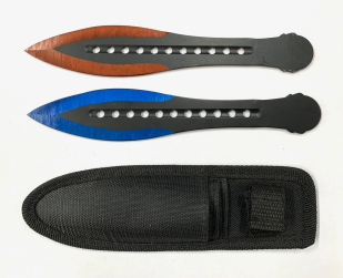 Набор метательных ножей с разноцветными лезвиями
