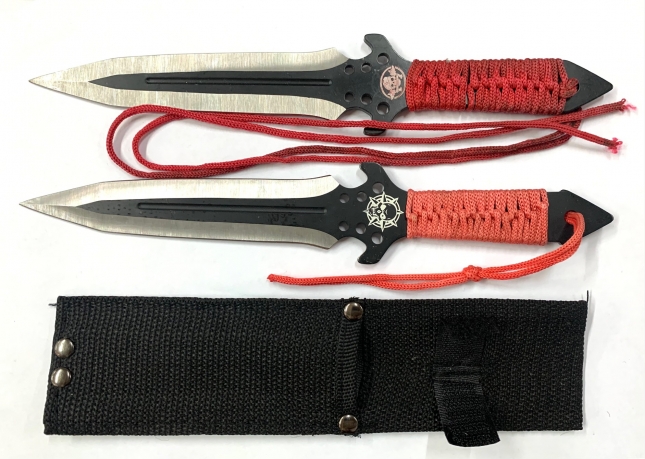 Набор метательных ножей с цветными шнурами