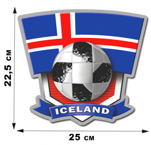 Наклейка болельщика сборной Исландии