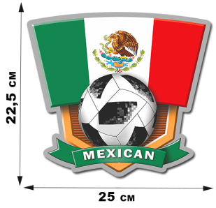 Наклейка с символикой сборной Мексики