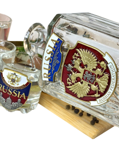Набор для крепких напитков Россия графин и 6 стопок
