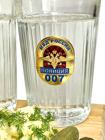 Набор граненых стаканов Полиция МВД России