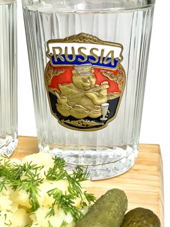 Декоративная накладка с русским медведем RUSSIA