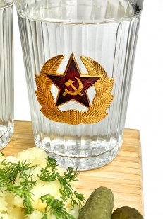 Набор стеклянных стаканов Советская Армия