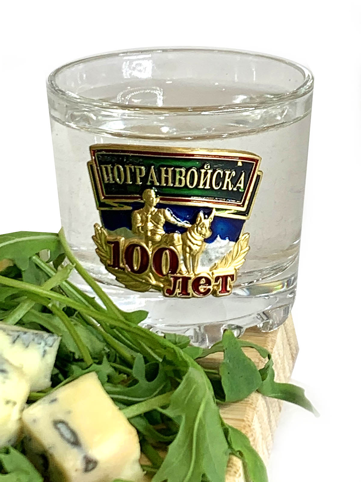 Стопки для водки из стекла в дизайне 100 лет Погранвойскам 