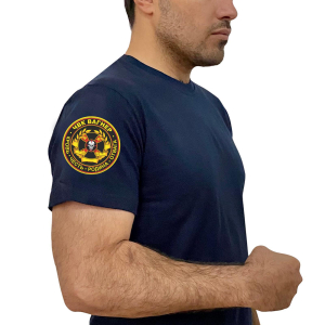 Надежная хлопковая футболка с термотрансфером "ЧВК Вагнер