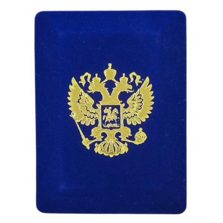 Наградной футляр для медали с гербом России (11.5x9x2.5 см)