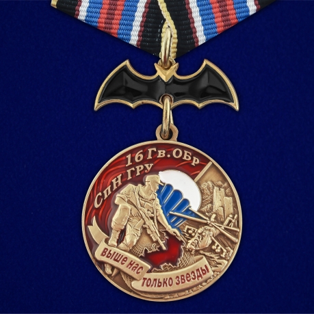 Нагрудная медаль 16 Гв. ОБрСпН ГРУ - общий вид