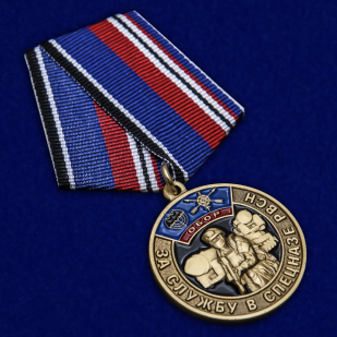 Нагрудная медаль За службу в спецназе РВСН - общий вид