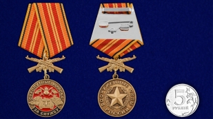 Нагрудная медаль За службу в Сухопутных войсках - сравнительный вид