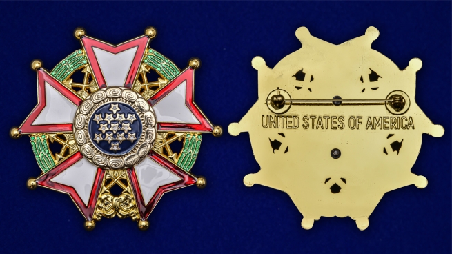 Нагрудный орден Легион почета США 1-й степени - аверс и реверс