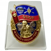 Нагрудный знак За службу в Спецназе РВСН на подставке