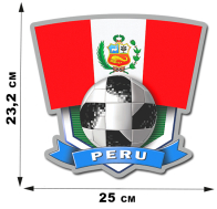 Наклейка с символикой сборной Перу