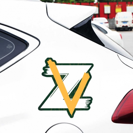 Наклейка на авто с символами ZV