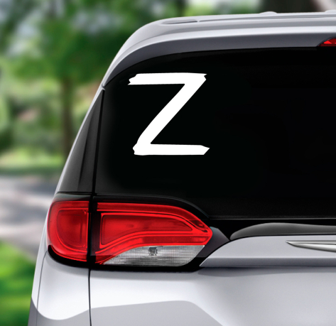 Наклейка на авто в виде буквы «Z» 