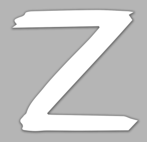 Наклейка на машину в виде символа «Z»