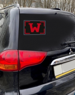 Наклейка на машину "W"