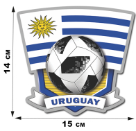 Наклейка сборной команды Уругвая. 