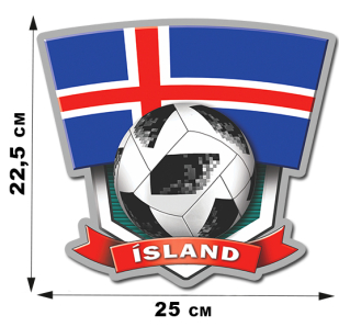 Фанатская наклейка "Сборная Исландии"