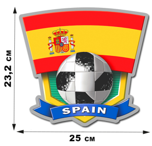 Футбольная наклейка сборной Испании.