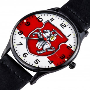 Наручные часы с бело-красно-белым флагом Беларуси