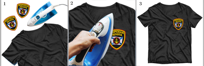Нашивка Морской пехоты России на футболке