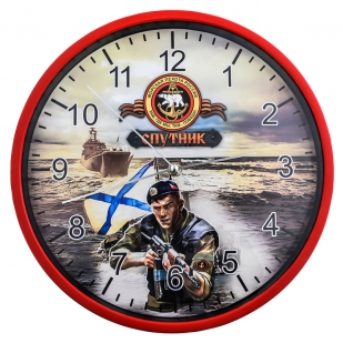 Настенные часы «Спутник» Морской пехоты России в подарок