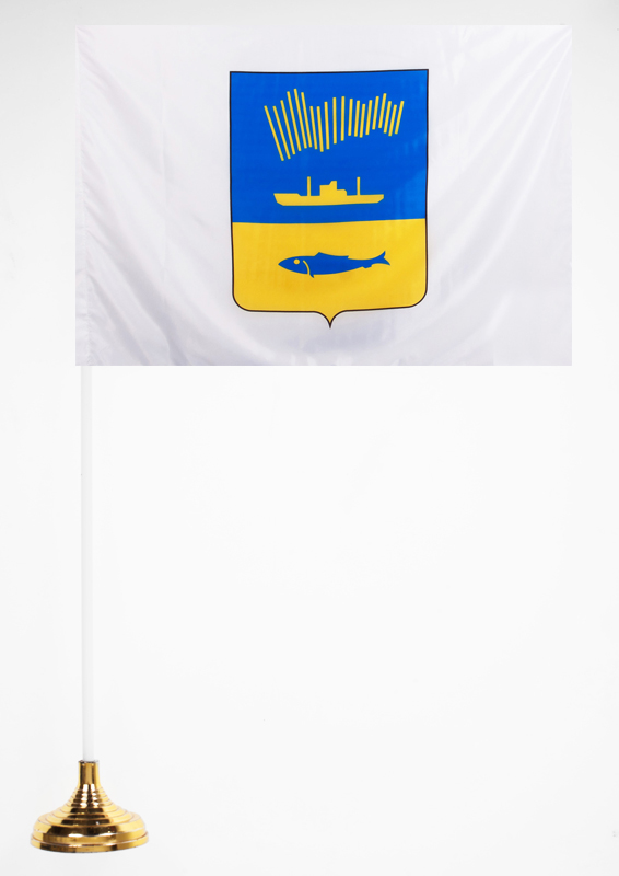 Купить настольный флажок с гербом Мурманска по привлекательной цене