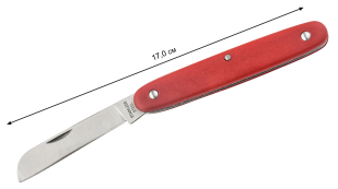 Складной зачетный нож Stainless Steel с красной рукоятью